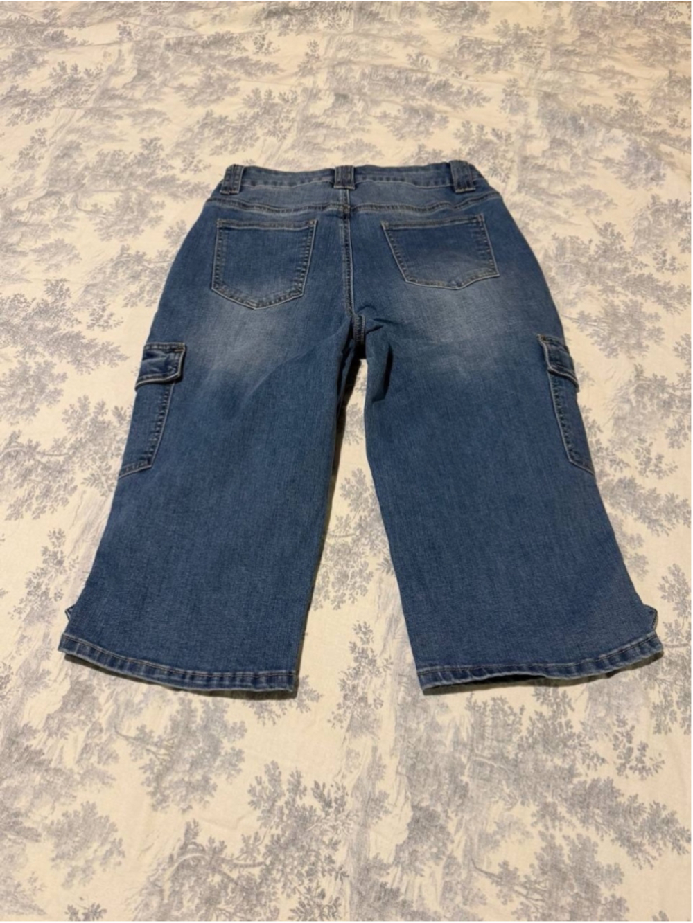 Flamingals Mid Rise Straight Leg Capri Wash Casual Keen Jeans S - Picture 4 of 6